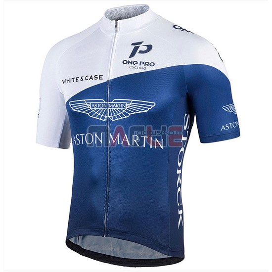 2018 Maglia One Pro Manica Corta Bianco e Spento Blu - Clicca l'immagine per chiudere